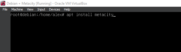 Running 'apt install metacity'
